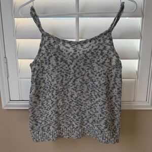 Madewell Blue Gray Cream Knit Camisole